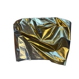 Revolve /Gold Silver Strapless Two-tone Bandeau tube Top Small